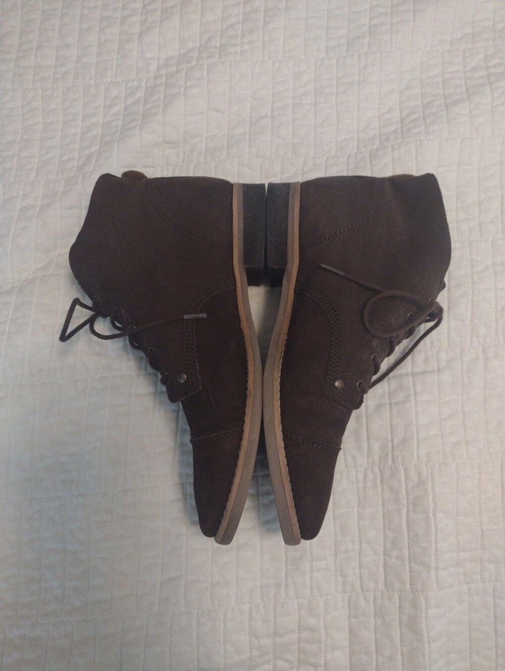 Diba Eli Genuine Suede Booties Women's 8 Lace Up Ankle Boots Chocolate Brown - Picture 3 of 10